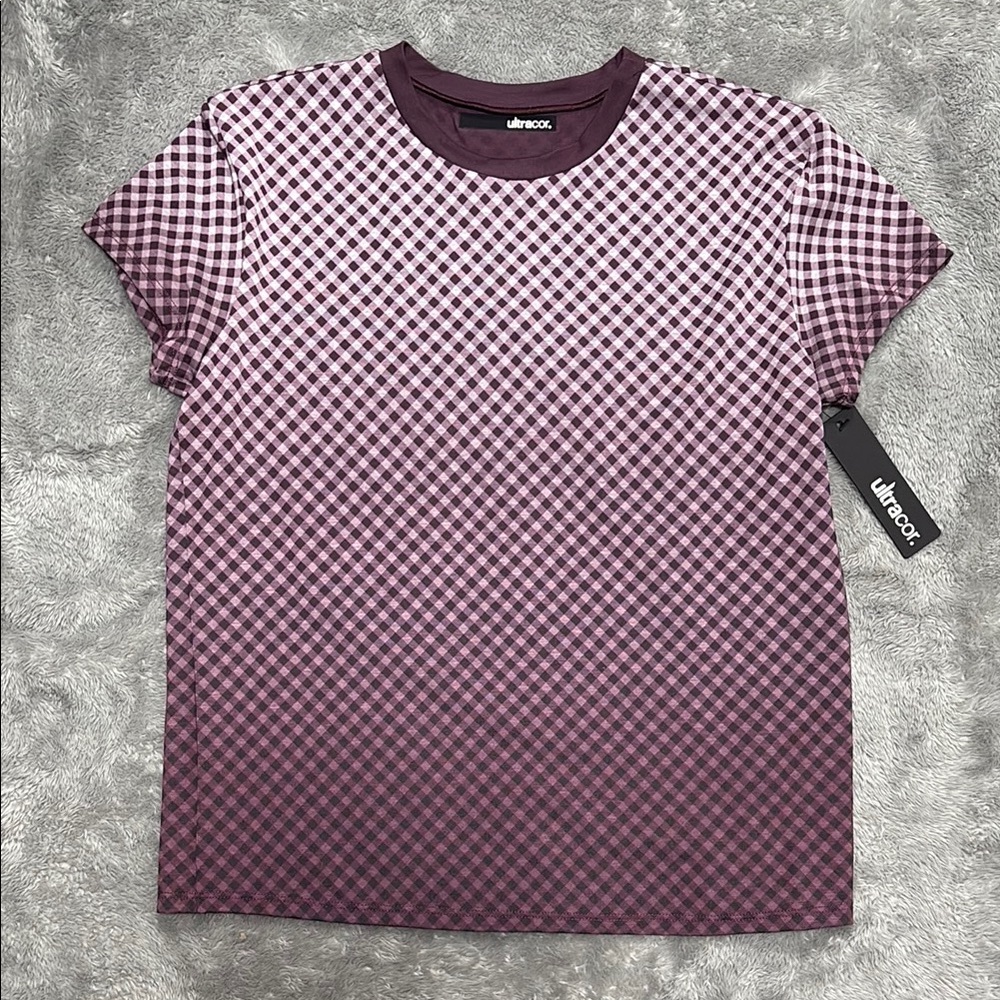 Ultracor Purple Gradient Checkered T-Shirt